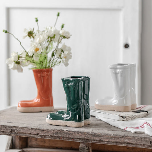 Boots Ceramic Flowerpot