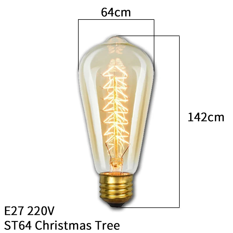 Edison Retro Lamp Incandescent light Bulb E27 220V/110V 40W 💡