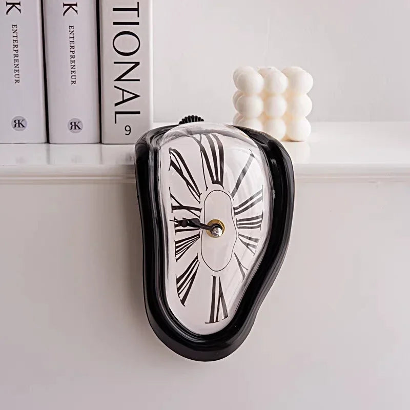 Surreal Melting Table Clock, Salvador Dali Style