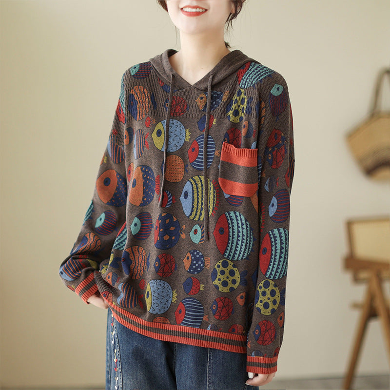 "Fishy" Long-sleeved Leisure Sweater 🐠