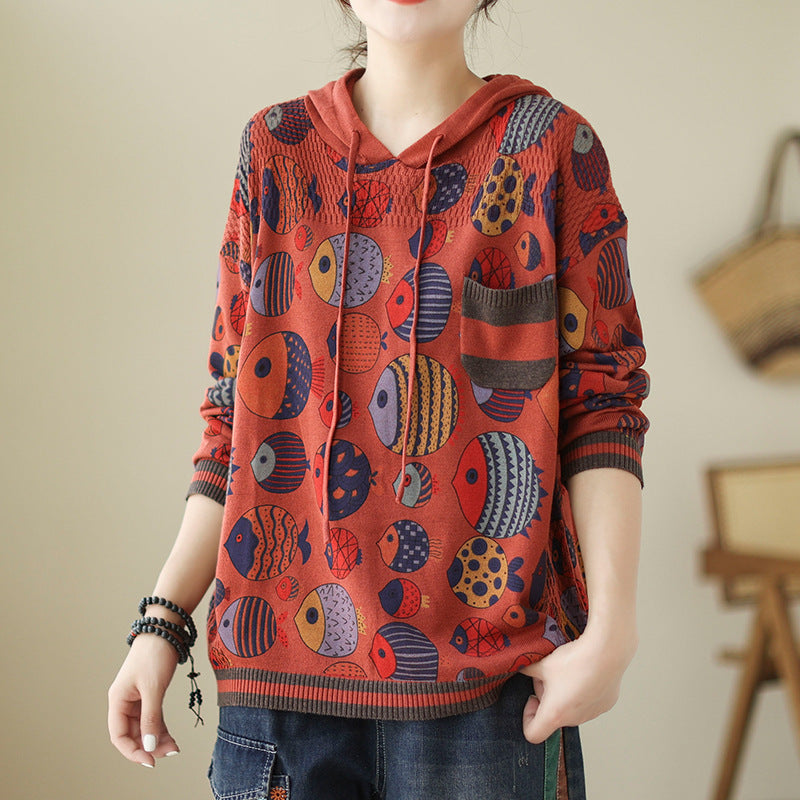 "Fishy" Long-sleeved Leisure Sweater 🐠