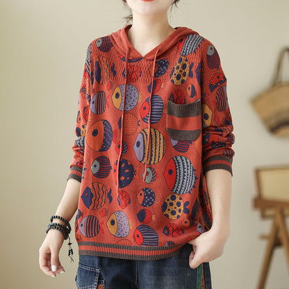 "Fishy" Long-sleeved Leisure Sweater 🐠