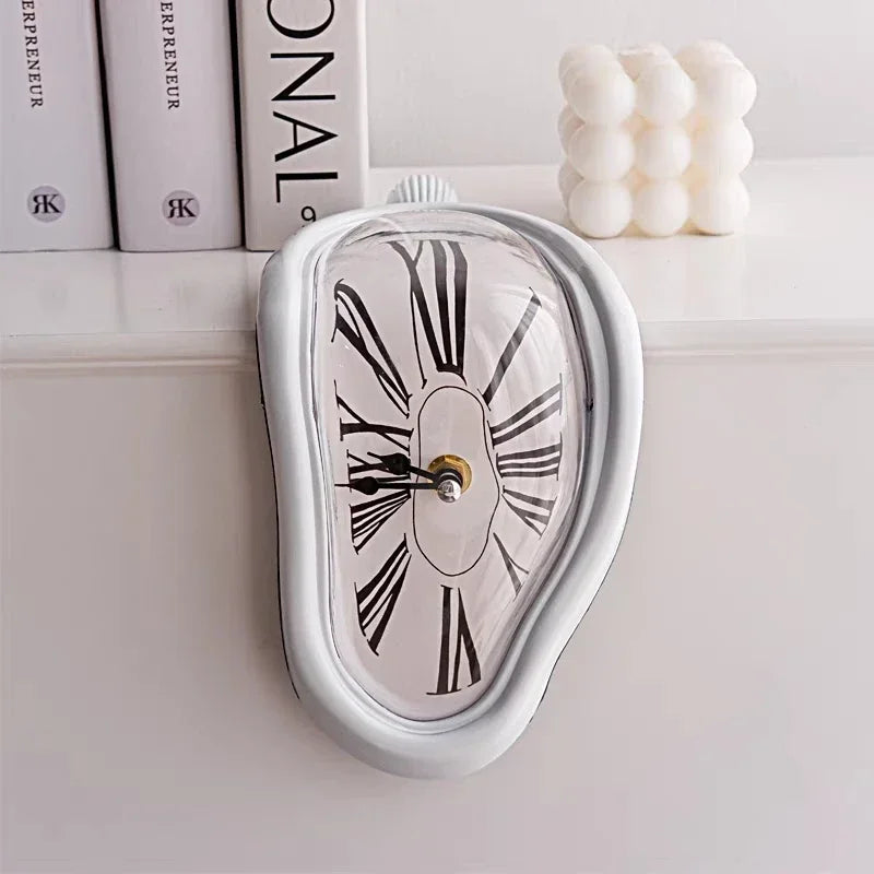 Surreal Melting Table Clock, Salvador Dali Style