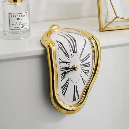Surreal Melting Table Clock, Salvador Dali Style