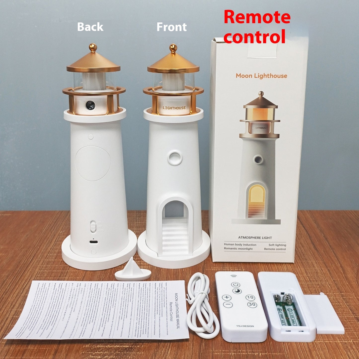 Human Body Induction Moonlight Lighthouse Table Lamp 🌕