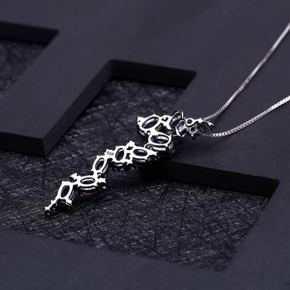 Handmade Silver Inlaid Jewelry with Exaggerated Amethyst