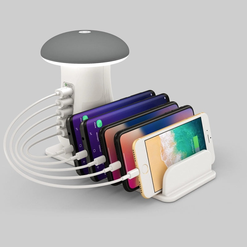 Mushroom LED Lamp Multi-USB Charger 🍄💡