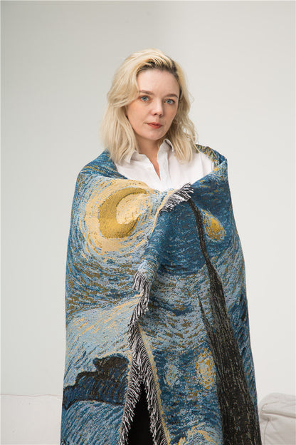 "Starry Night" Artistic Tapestry by Vincent van Gogh ✨🌙