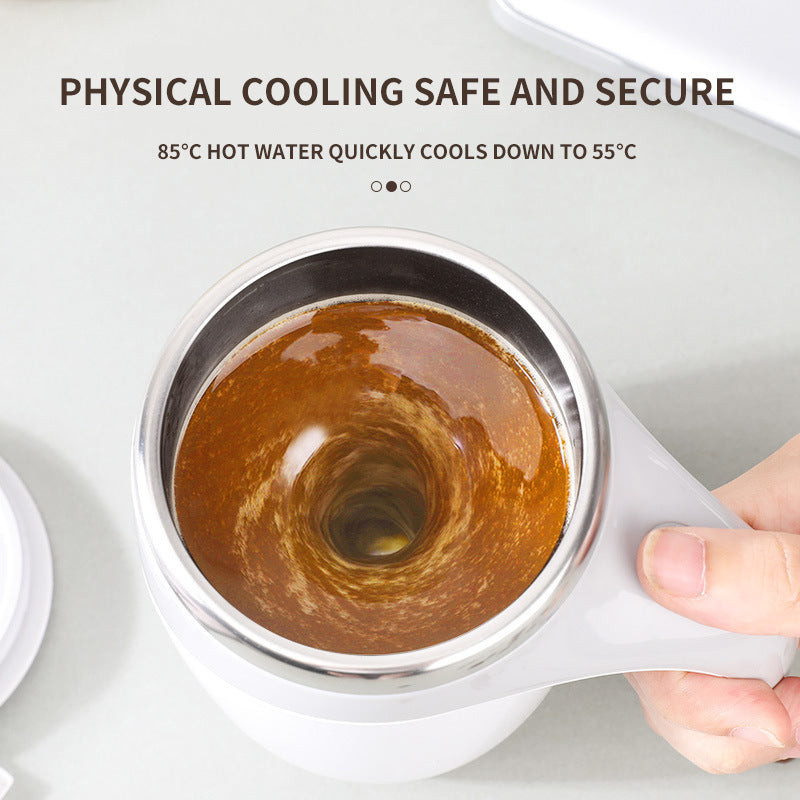 Magnetized Self-Stirring Cup