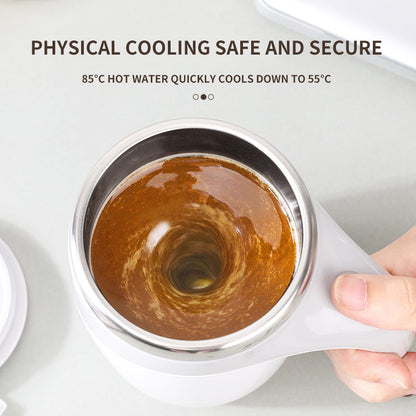 Magnetized Self-Stirring Cup