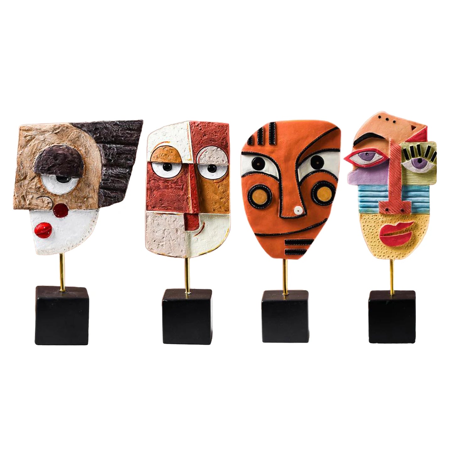 Abstract Face Art Sculptures