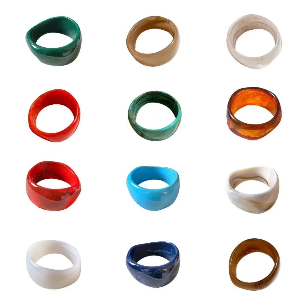Bohemian Exaggerated Acrylic Bangles