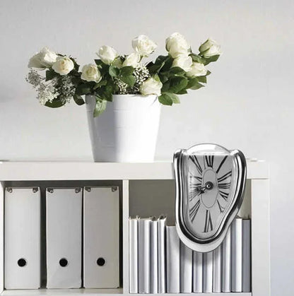 Surreal Melting Table Clock, Salvador Dali Style