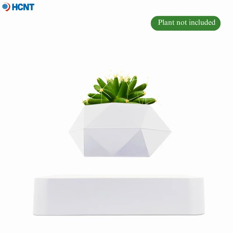 White Magnetic Levitation / Rotation Pot
