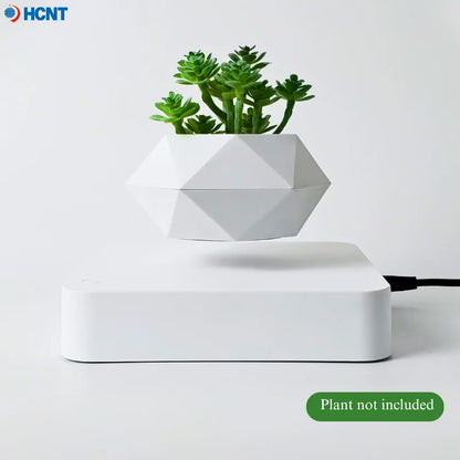 White Magnetic Levitation / Rotation Pot