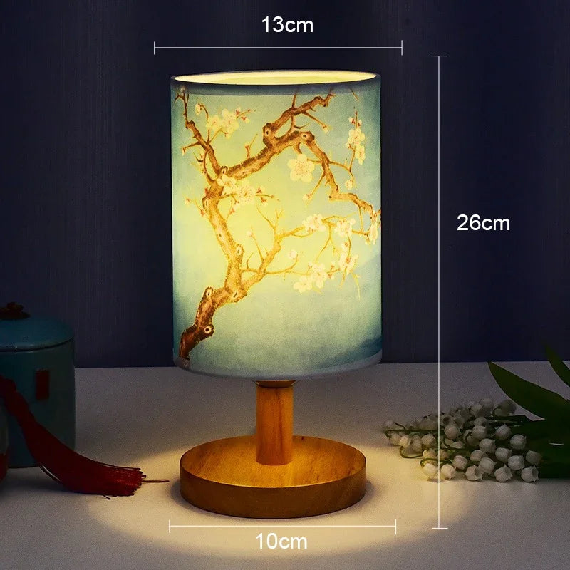 Plum Blossoms Textile Lampshades