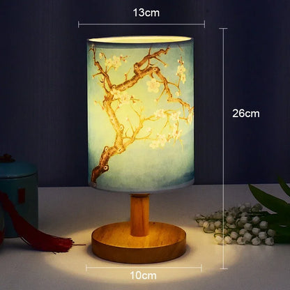 Plum Blossoms Textile Lampshades
