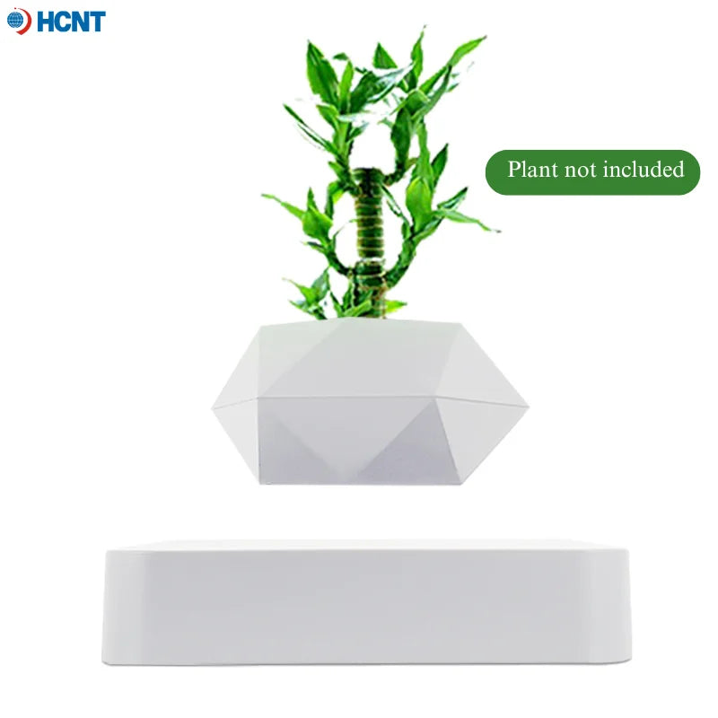 White Magnetic Levitation / Rotation Pot