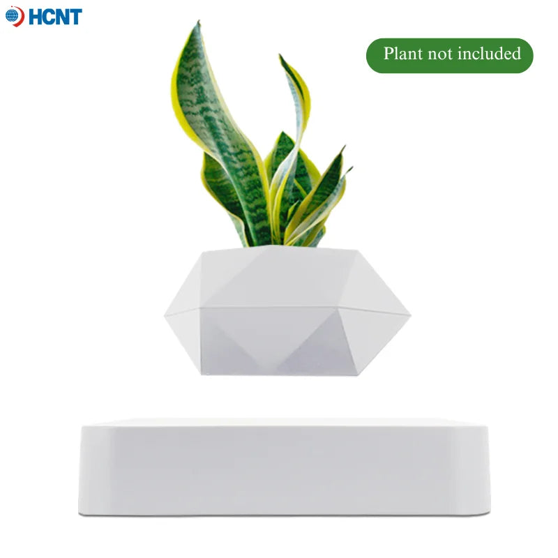White Magnetic Levitation / Rotation Pot