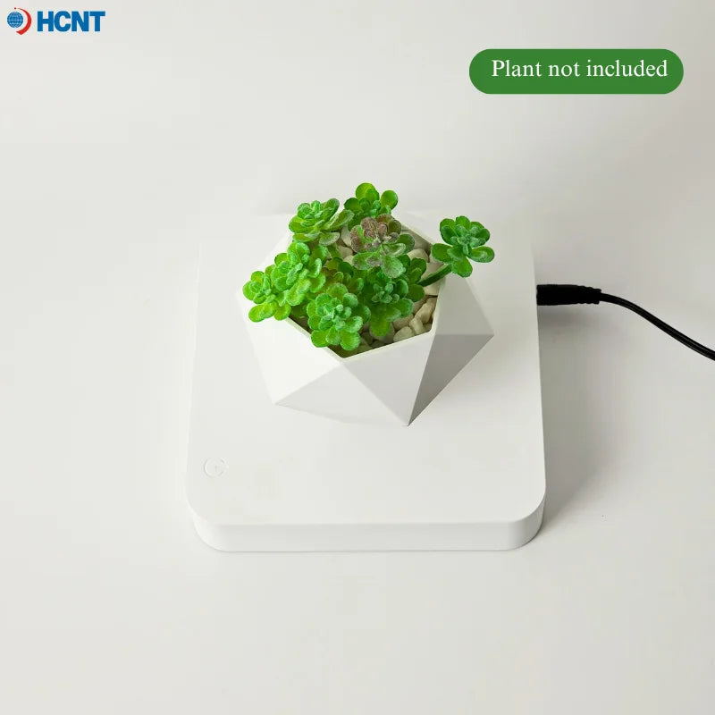 White Magnetic Levitation / Rotation Pot