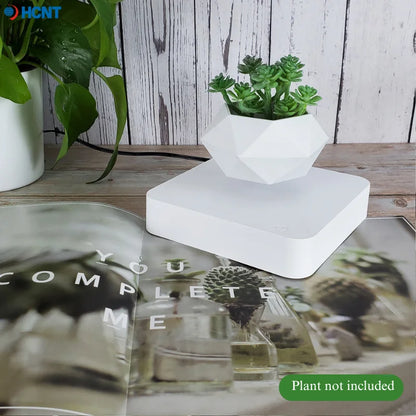 White Magnetic Levitation / Rotation Pot