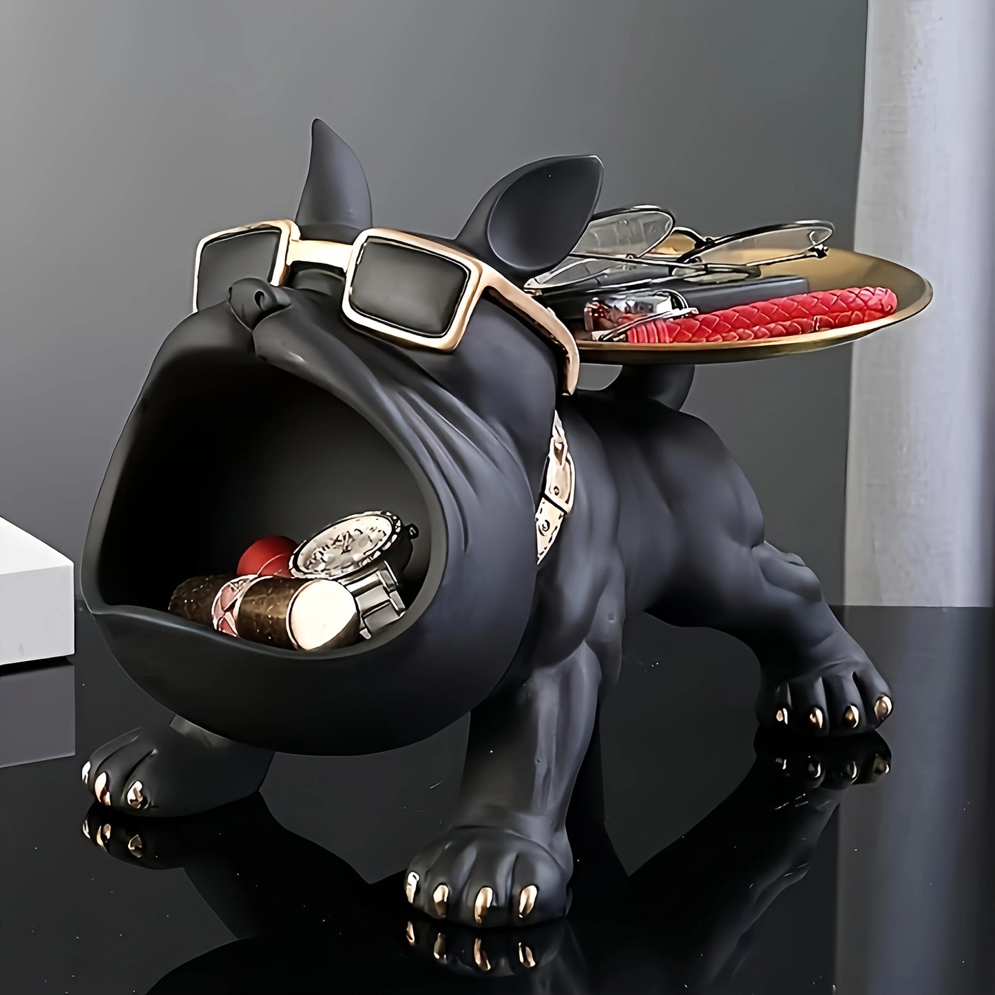 Bulldog Resin Statue 🐾