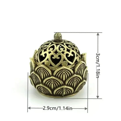 Stainless Steel Hollow Lotus Incense Burner
