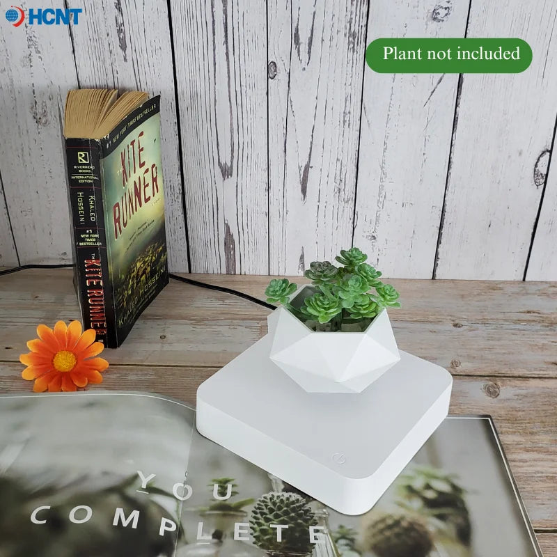 White Magnetic Levitation / Rotation Pot