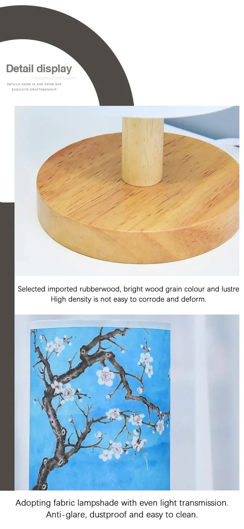 Plum Blossoms Textile Lampshades