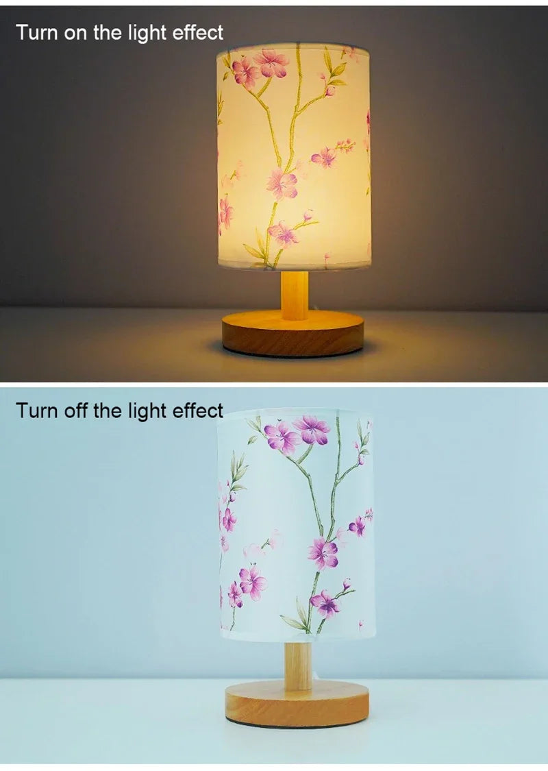 Plum Blossoms Textile Lampshades