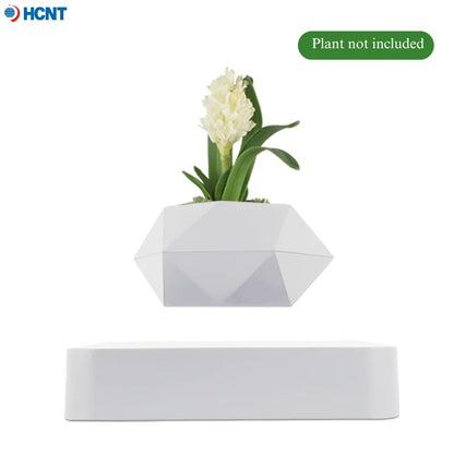 White Magnetic Levitation / Rotation Pot