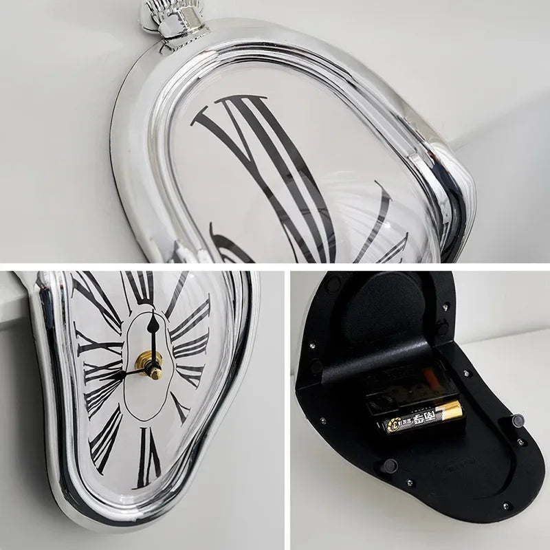 Surreal Melting Table Clock, Salvador Dali Style
