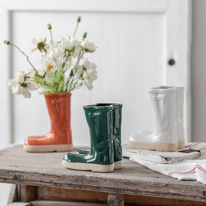 Boots Ceramic Flowerpot