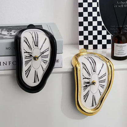 Surreal Melting Table Clock, Salvador Dali Style