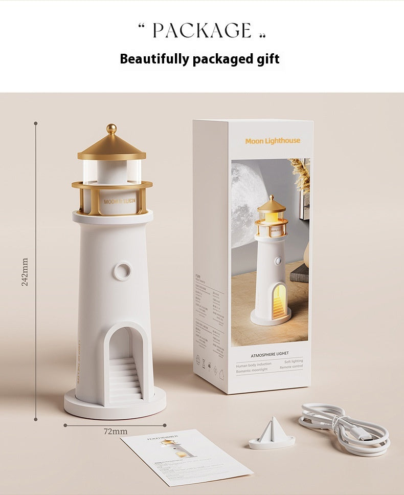Human Body Induction Moonlight Lighthouse Table Lamp 🌕