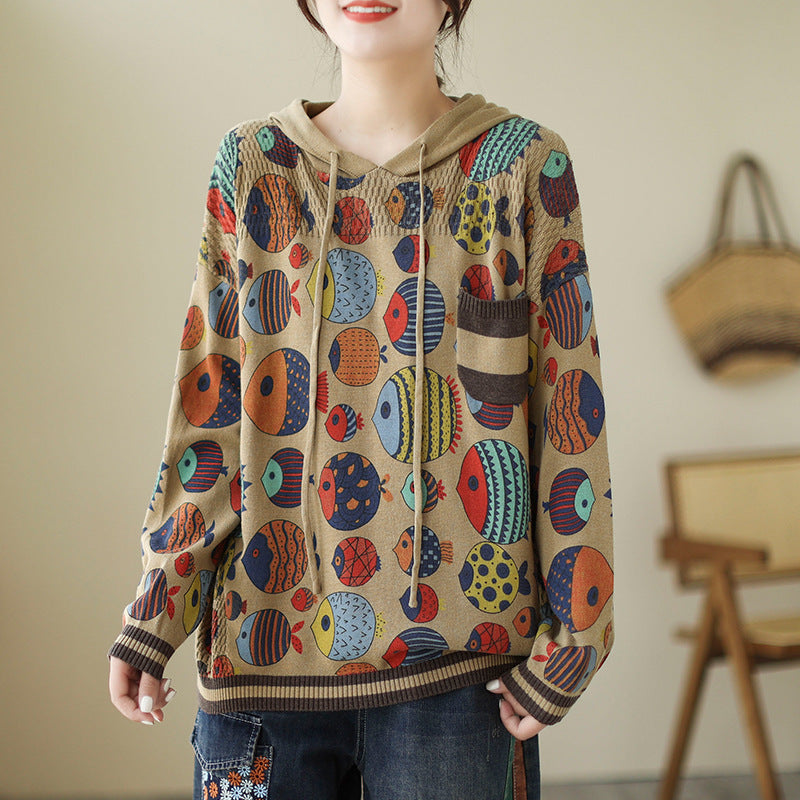 "Fishy" Long-sleeved Leisure Sweater 🐠